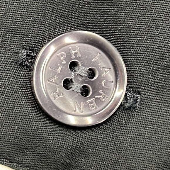 RALPH LAUREN NWT Men's Long SLV 1 Pocket BLK w/ WHT Trim Cotton Pajama Top SZ M - Picture 12 of 16